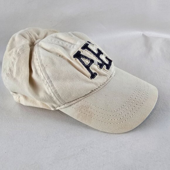 American Eagle Hat Men L/XL Beige AE Logo Distressed Baseball Nu Fit Y2K  Preppy - Picture 2 of 12